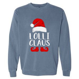 Lolli Claus Christmas Grandma Santa, Funny Santa, Christmas Lights, Cute Christm Garment-Dyed Sweatshirt