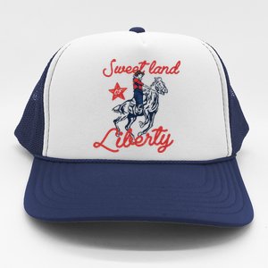 Liberty City Cow 4th of July Sweet Land Liberty Cow Trucker Hat