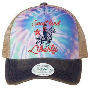 Liberty City Cow 4th of July Sweet Land Liberty Cow Legacy Tie Dye Trucker Hat