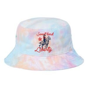 Liberty City Cow 4th of July Sweet Land Liberty Cow Tie Dye Newport Bucket Hat