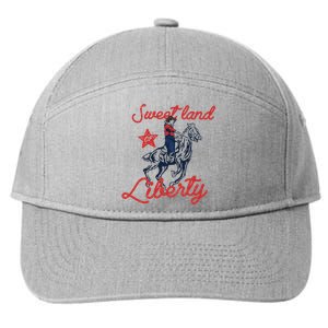 Liberty City Cow 4th of July Sweet Land Liberty Cow 7-Panel Snapback Hat