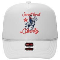 Liberty City Cow 4th of July Sweet Land Liberty Cow High Crown Mesh Back Trucker Hat