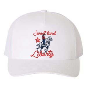 Liberty City Cow 4th of July Sweet Land Liberty Cow Yupoong Adult 5-Panel Trucker Hat