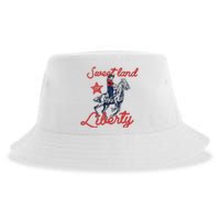 Liberty City Cow 4th of July Sweet Land Liberty Cow Sustainable Bucket Hat