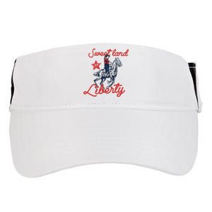 Liberty City Cow 4th of July Sweet Land Liberty Cow Adult Drive Performance Visor