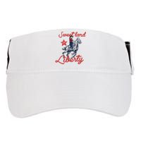 Liberty City Cow 4th of July Sweet Land Liberty Cow Adult Drive Performance Visor