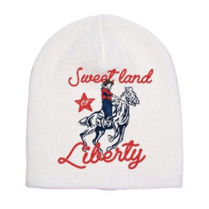 Liberty City Cow 4th of July Sweet Land Liberty Cow Short Acrylic Beanie