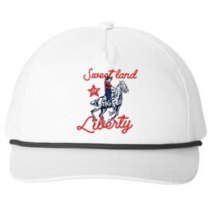 Liberty City Cow 4th of July Sweet Land Liberty Cow Snapback Five-Panel Rope Hat