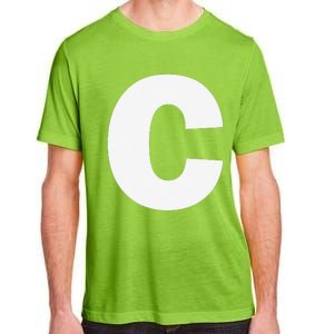 Letter C Capital Alphabet Monogram Initial Adult ChromaSoft Performance T-Shirt