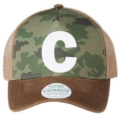 Letter C Capital Alphabet Monogram Initial Legacy Tie Dye Trucker Hat