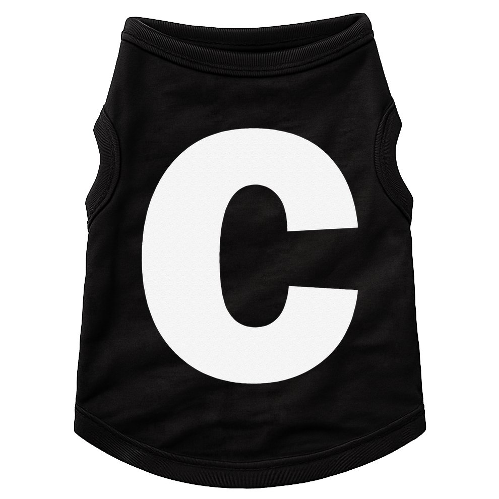 Letter C Capital Alphabet Monogram Initial Doggie Tank