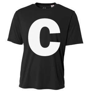 Letter C Capital Alphabet Monogram Initial Cooling Performance Crew T-Shirt