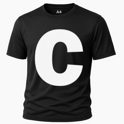 Letter C Capital Alphabet Monogram Initial Performance Shirt