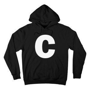 Letter C Capital Alphabet Monogram Initial Hoodie