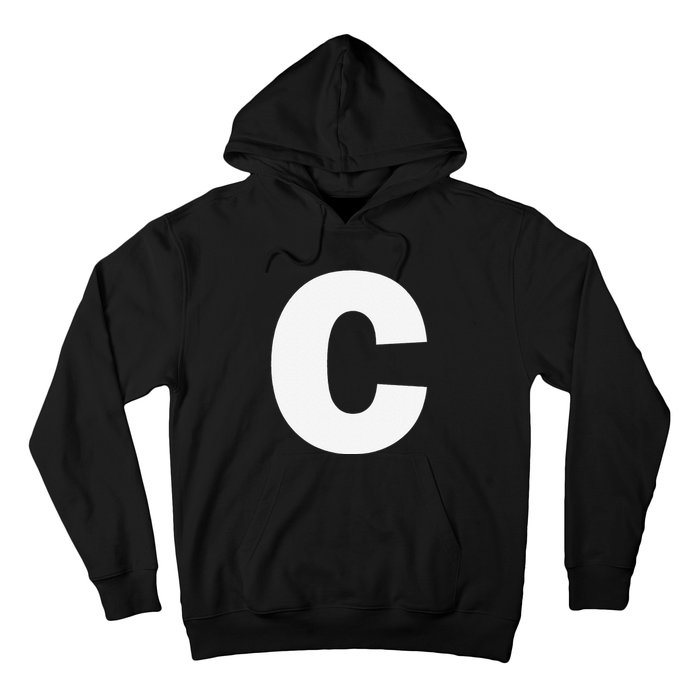 Letter C Capital Alphabet Monogram Initial Hoodie