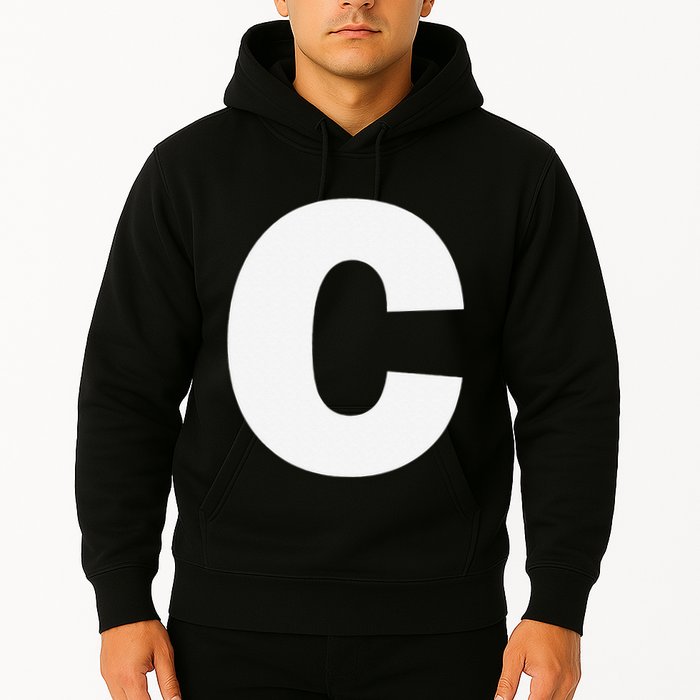 Letter C Capital Alphabet Monogram Initial Hoodie