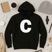 Letter C Capital Alphabet Monogram Initial Hoodie