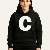 Letter C Capital Alphabet Monogram Initial Hoodie
