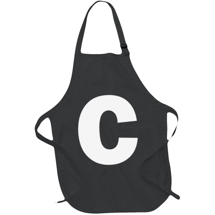 Letter C Capital Alphabet Monogram Initial Apron