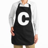 Letter C Capital Alphabet Monogram Initial Apron