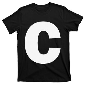 Letter C Capital Alphabet Monogram Initial T-Shirt