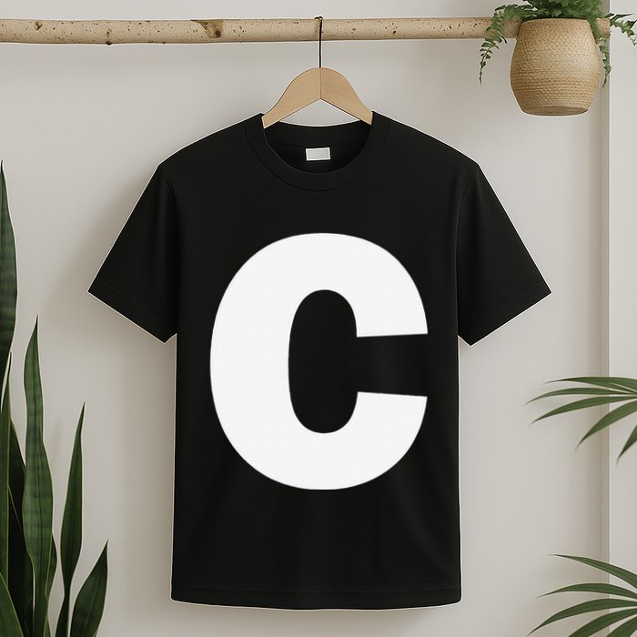 Letter C Capital Alphabet Monogram Initial T-Shirt