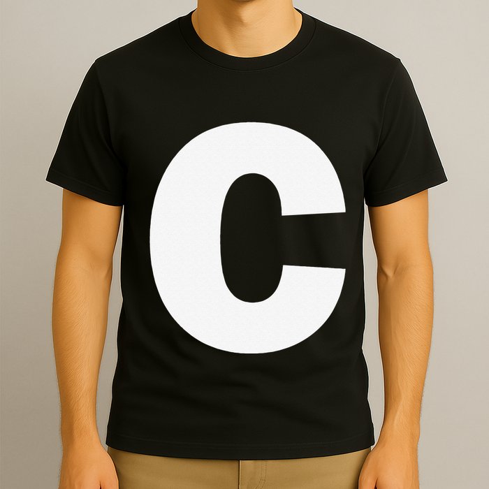 Letter C Capital Alphabet Monogram Initial T-Shirt