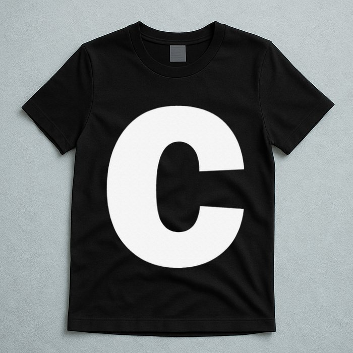 Letter C Capital Alphabet Monogram Initial T-Shirt