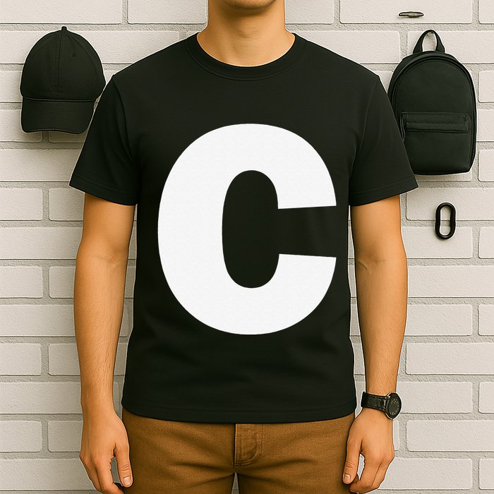Letter C Capital Alphabet Monogram Initial T-Shirt