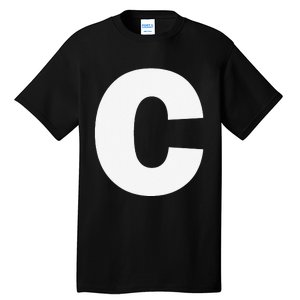 Letter C Capital Alphabet Monogram Initial Tall T-Shirt