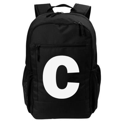Letter C Capital Alphabet Monogram Initial Backpack