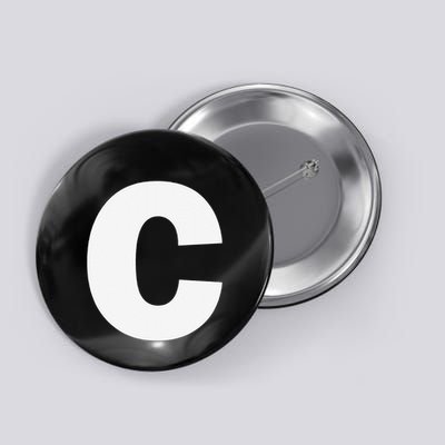 Letter C Capital Alphabet Monogram Initial Button