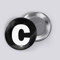 Letter C Capital Alphabet Monogram Initial Button