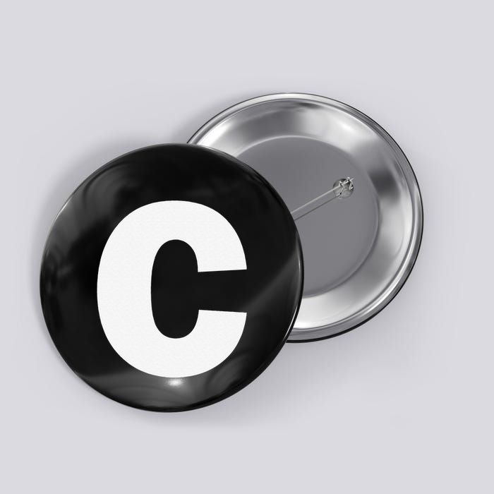 Letter C Capital Alphabet Monogram Initial Button