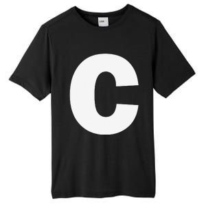 Letter C Capital Alphabet Monogram Initial Tall Fusion ChromaSoft Performance T-Shirt