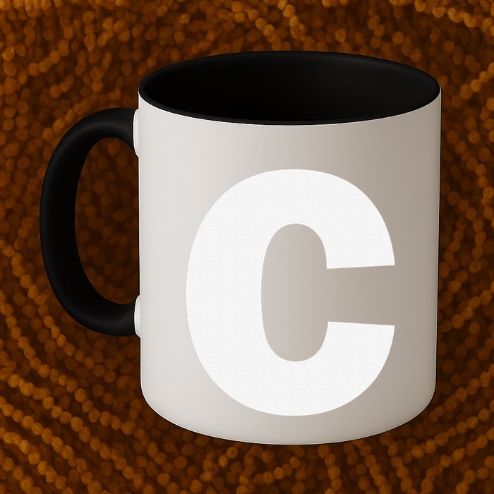 Letter C Capital Alphabet Monogram Initial Mug