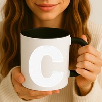 Letter C Capital Alphabet Monogram Initial Mug