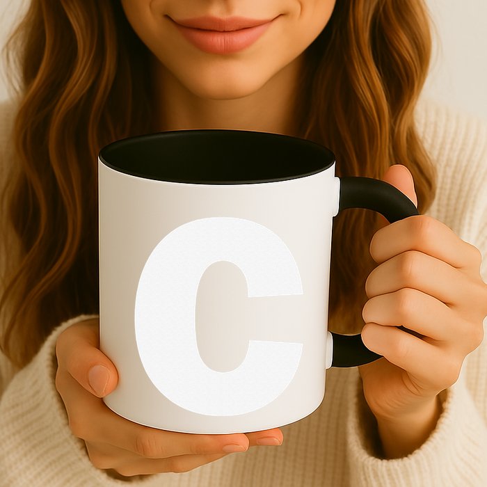 Letter C Capital Alphabet Monogram Initial Mug