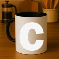 Letter C Capital Alphabet Monogram Initial Mug