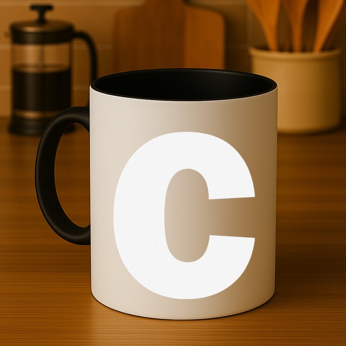 Letter C Capital Alphabet Monogram Initial Mug