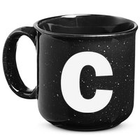 Letter C Capital Alphabet Monogram Initial 15oz Campfire Ceramic Mug