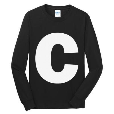 Letter C Capital Alphabet Monogram Initial Tall Long Sleeve T-Shirt