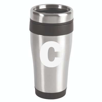 Letter C Capital Alphabet Monogram Initial 16oz Travel Tumbler