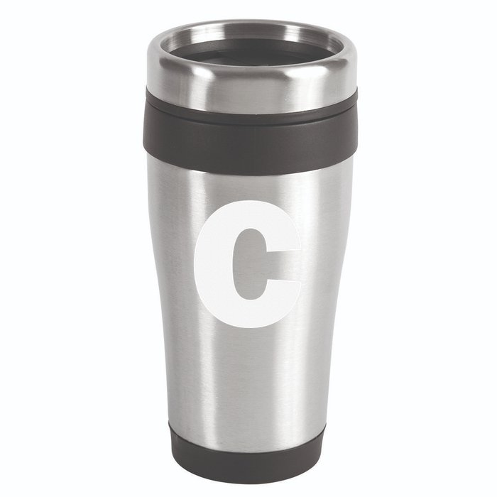Letter C Capital Alphabet Monogram Initial 16oz Travel Tumbler