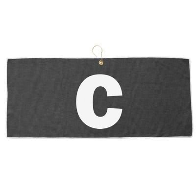 Letter C Capital Alphabet Monogram Initial Large Microfiber Waffle Golf Towel