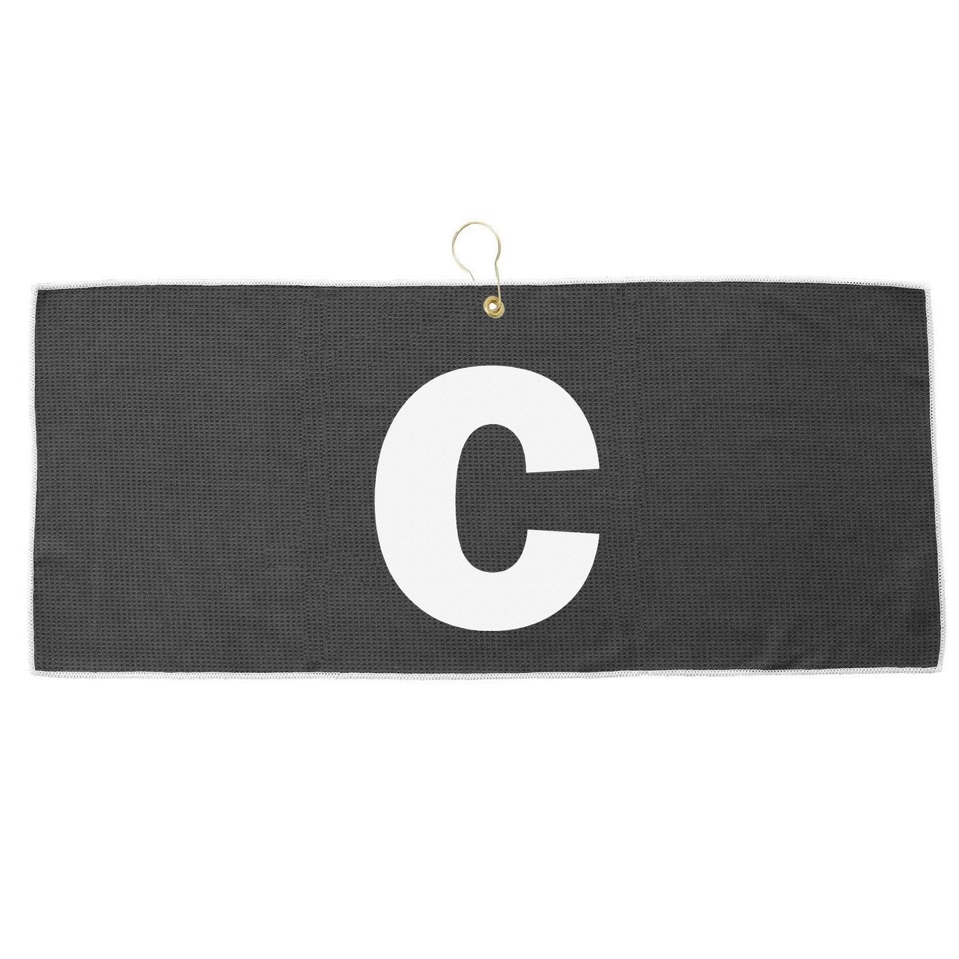Letter C Capital Alphabet Monogram Initial Large Microfiber Waffle Golf Towel
