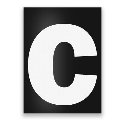 Letter C Capital Alphabet Monogram Initial Poster