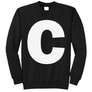 Letter C Capital Alphabet Monogram Initial Tall Sweatshirt