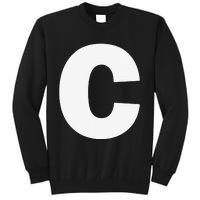 Letter C Capital Alphabet Monogram Initial Tall Sweatshirt