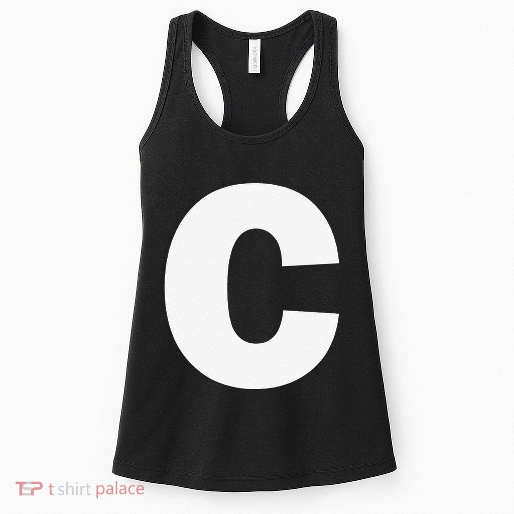 Letter C Capital Alphabet Monogram Initial Womens Tank Top